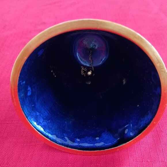 2007 Dillard's Cloisonne Santa Bell Christmas Ornament - Picture 3 of 7